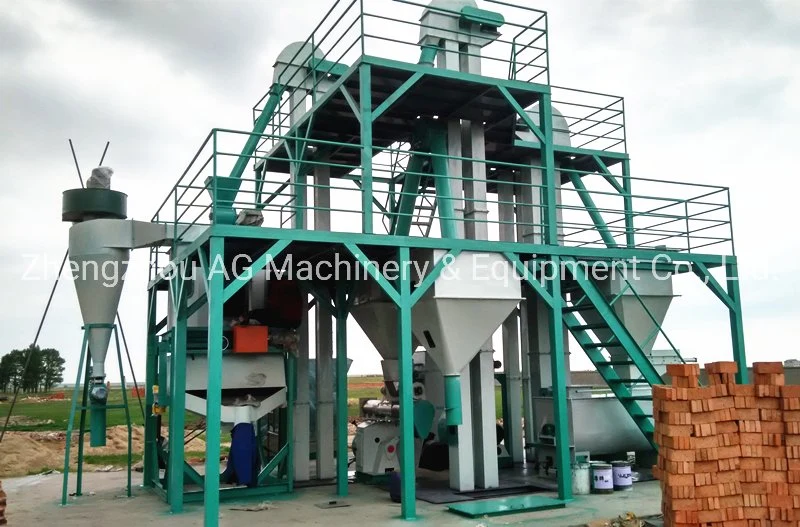 2t/H Automatic Cattle Feed Pellet Making Line Livestock Feed Processing Plant