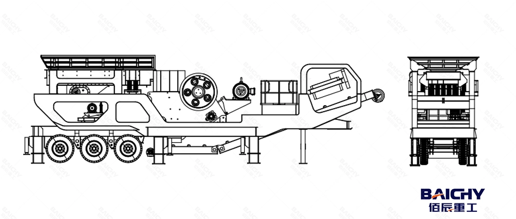 High Capacity 100tph Mobile Stone Crusher Plant Set Crushing Machine Mobile Plant Rock Crusher Equipment Price