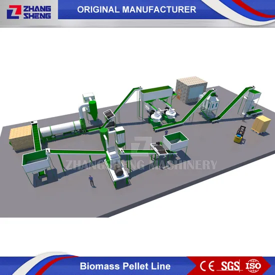 Factory Price High Output Vertical Ring Die Biomass Pellet Production Line